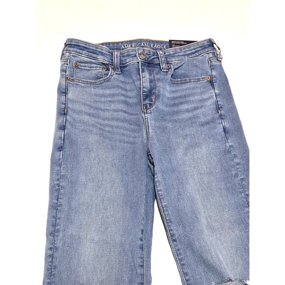 American Eagle Flare jeans super high rise 4 short next level stretch NWT - Picture 2 of 7